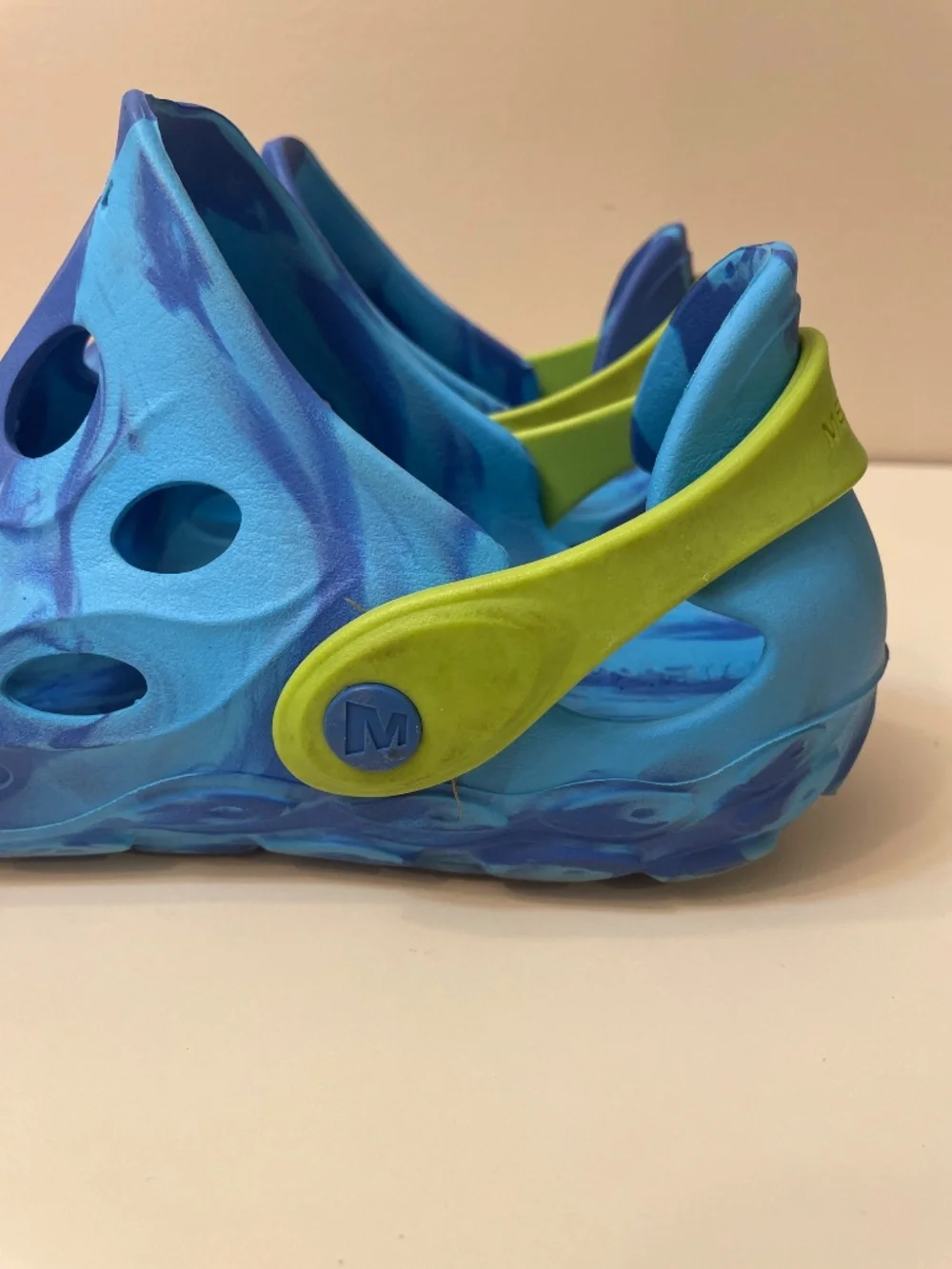 Merell Hydro Moc Water Shoes Big Kids 6 M 6 W 8 Blue Lime Green